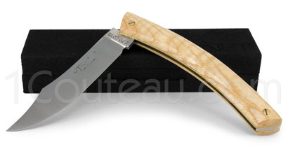 Le Thiers pocket knife by Pierre Cognet - Wavy Ash-tree handle