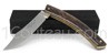 Couteau de poche Le Thiers manche Palmier BRUN par Pierre Cognet  lame forg�e acier Z70CD15 - platines laiton 