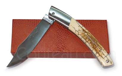 Le Thiers pocket knife by Pierre Cognet - Mammoth crust handle