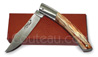Couteau de poche Le Thiers manche OS de GIRAFE par Pierre Cognet  lame forg�e acier Z70CD15 - mitre et platines inox 