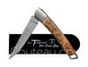 Knife Le Thiers FISTON by LoCau - 12C27 stainless steel blade with a thickness of 3mm - JUNIPER handle - guilloched spine - matt satin finish 