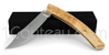 Couteau de poche Le Thiers manche Bouleau norv�gien par Pierre Cognet  lame forg�e acier Z70CD15 - platines laiton 