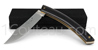 Couteau de poche Le Thiers manche Eb�ne par Pierre Cognet  lame forg�e acier Z70CD15 - platines laiton 